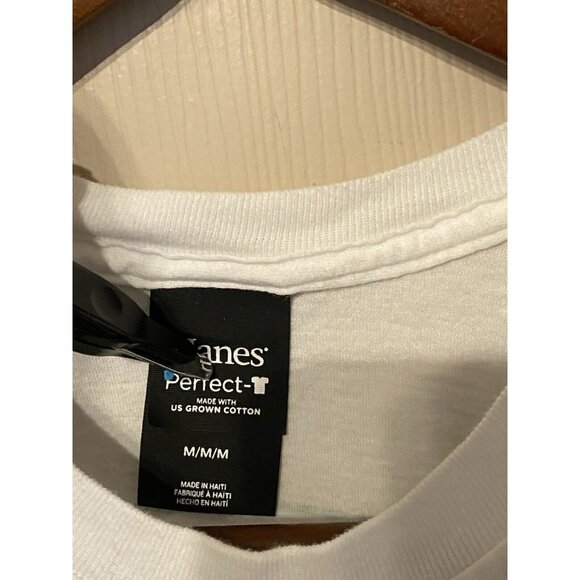 Bud Light White Short Sleeve T-Shirt Men's Medium I'm Feeling Lucky Hanes Tee - Picture 5 of 5